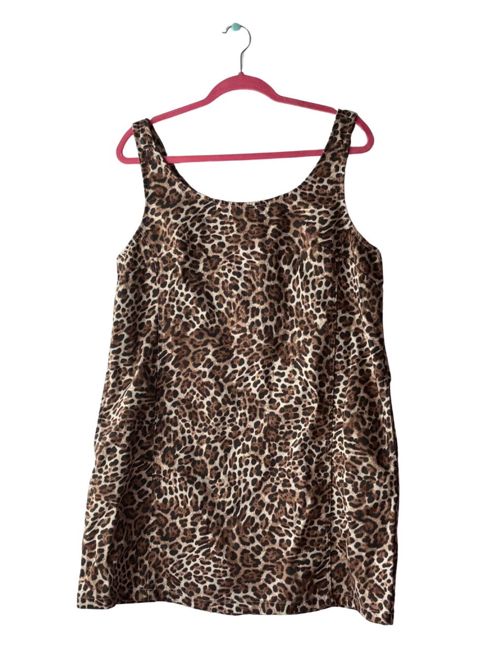 NWT GAP Leopard Denim Shift Mini Dress L